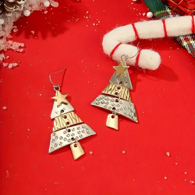 Gold & Silver Tree Earrings