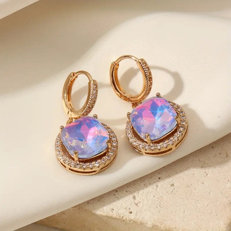 Opalescent Gold Hoop