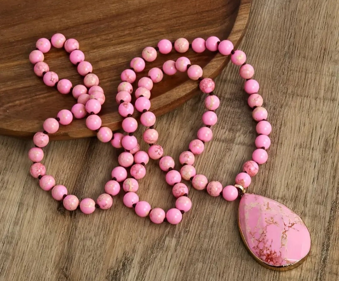 Natural Stone Pendant Necklace