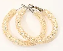 Glitter Hoop Earrings