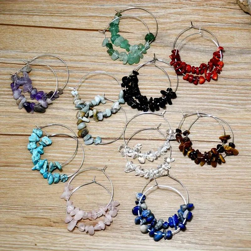 Natural Stone Stainless Steel Hoops