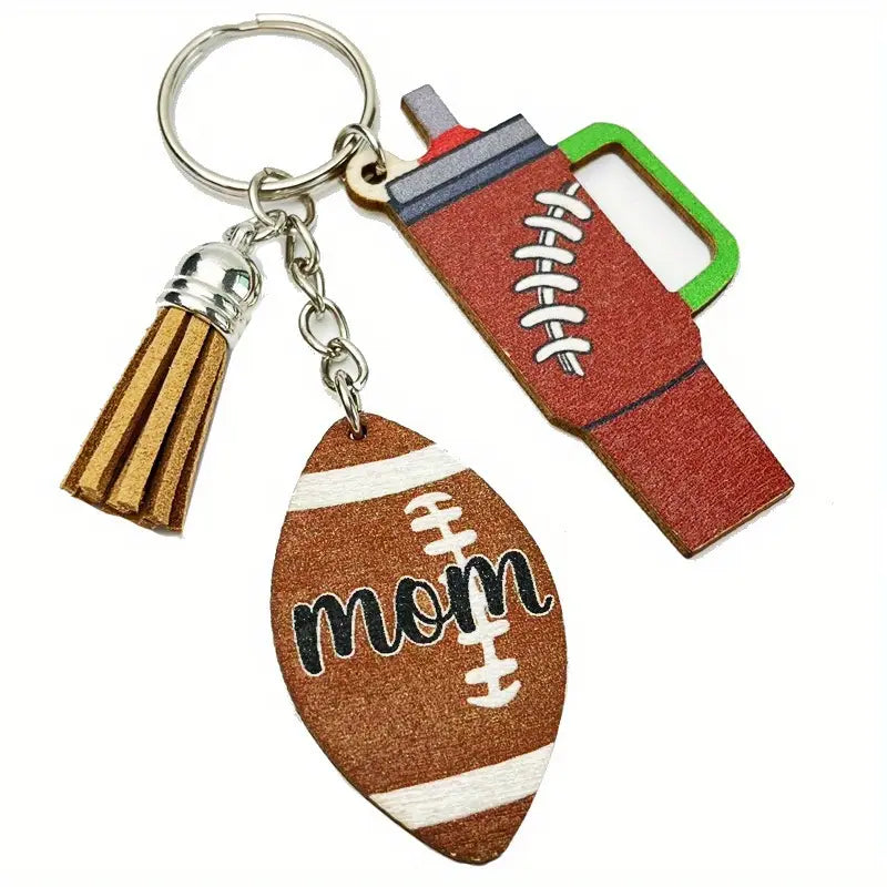 Football Mom Keychain