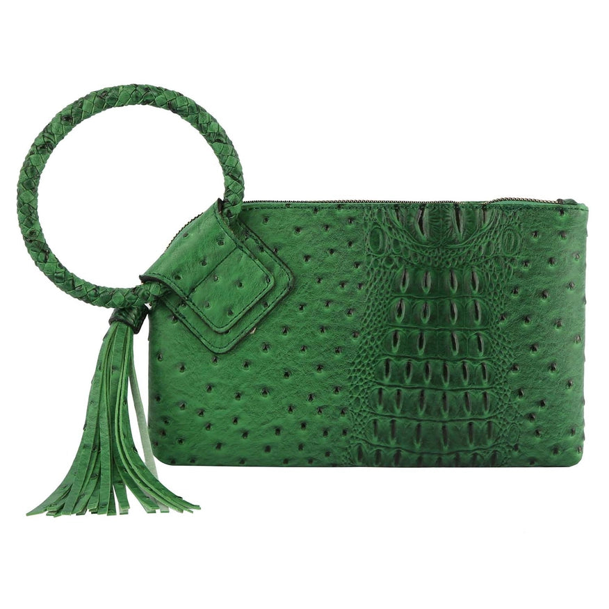 Ostrich Clutch Wristlet