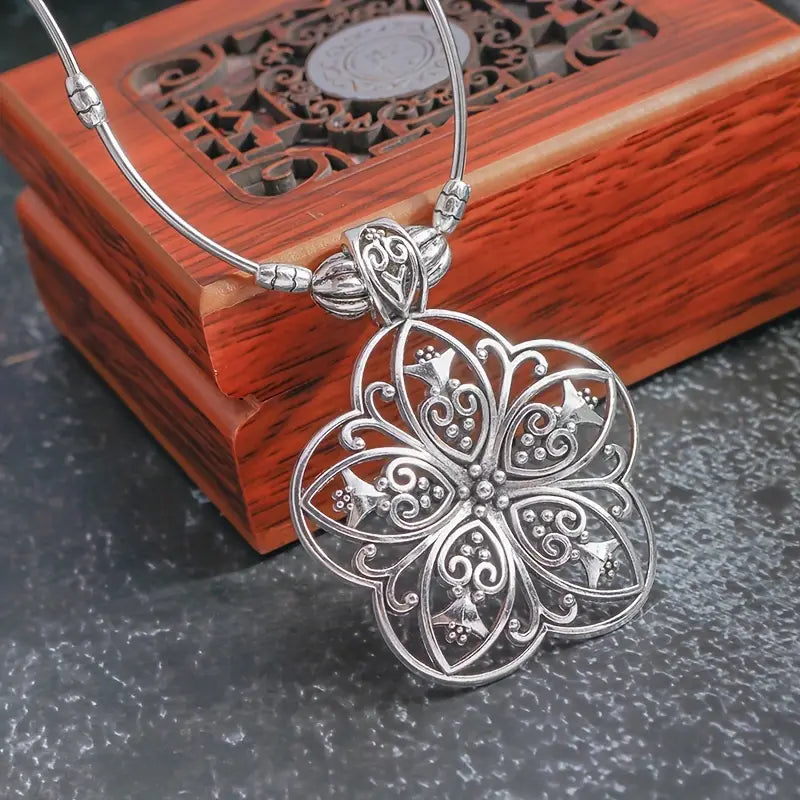 Flower Filigree Necklace or Earrings