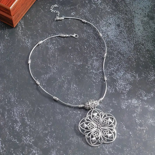 Flower Filigree Necklace or Earrings