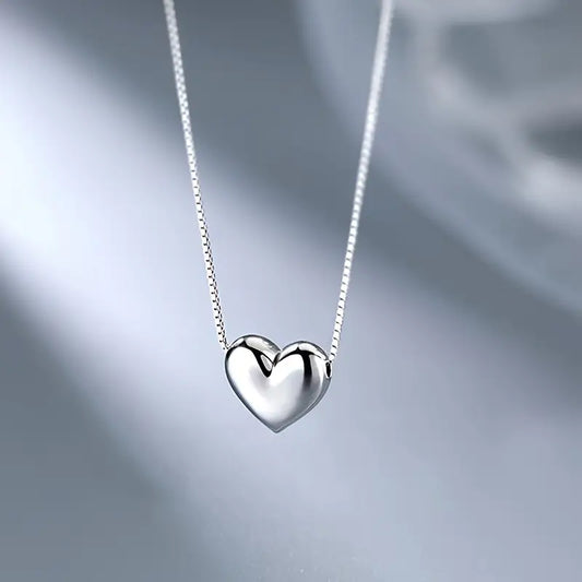 Sterling Dainty Heart Necklace