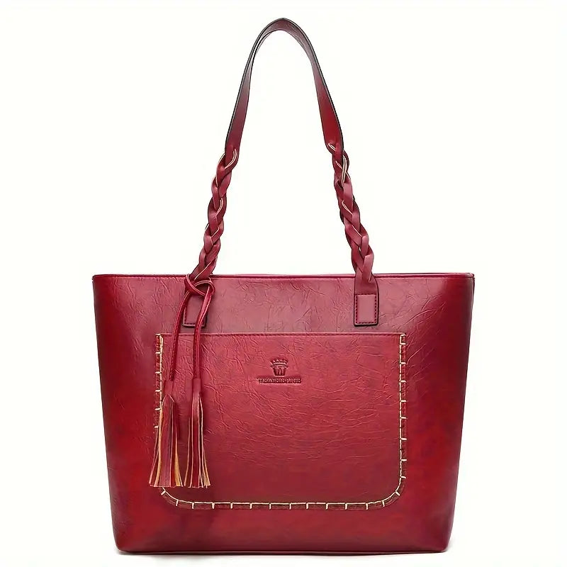 Retro Tassel Shoulder Tote