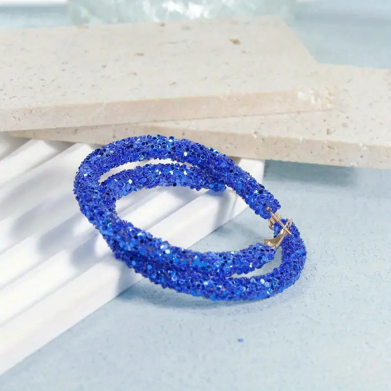 Glitter Hoop Earrings