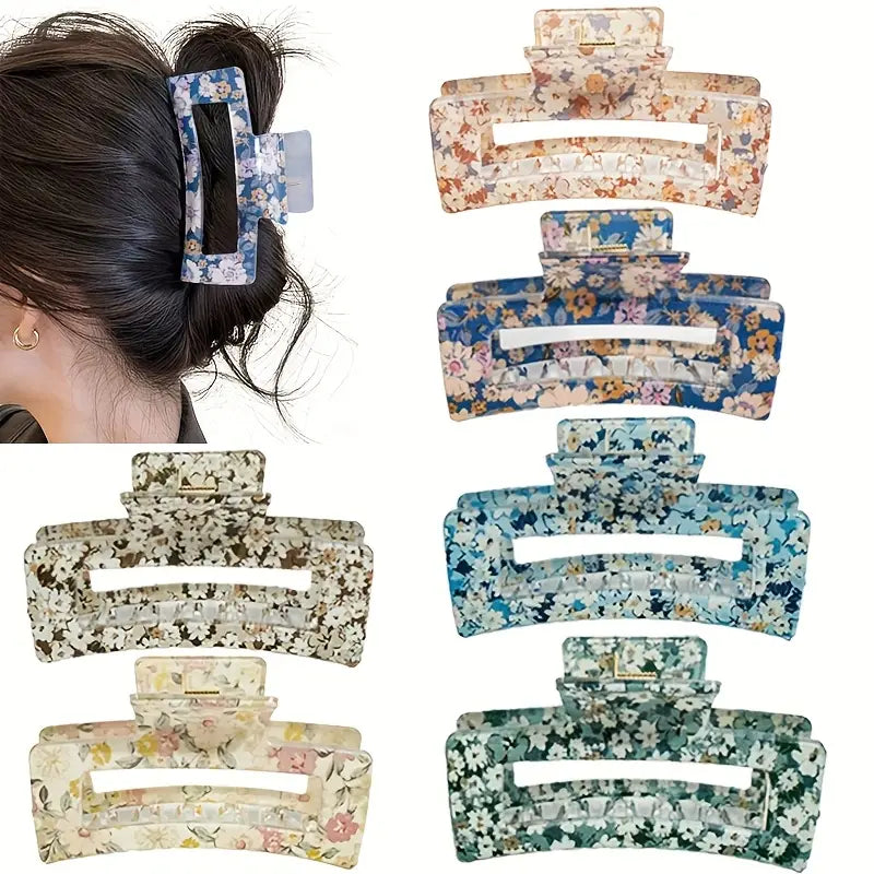 Floral Print Hair Clip