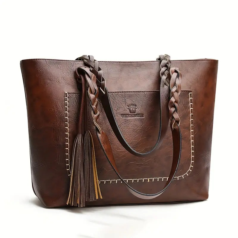 Retro Tassel Shoulder Tote