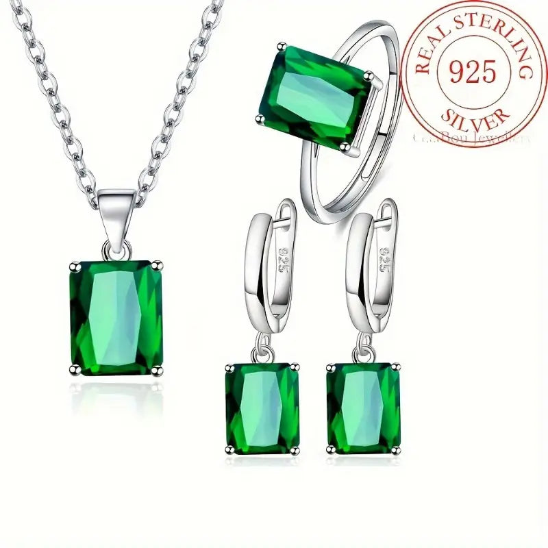 Sterling & Zirconia Set